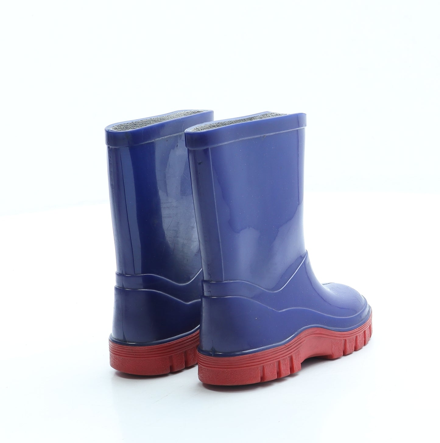 Preworn Boys Blue Rubber Wellies Boot UK 4