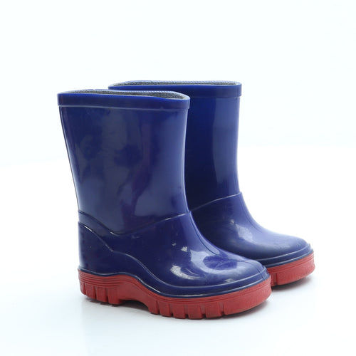 Preworn Boys Blue Rubber Wellies Boot UK 4