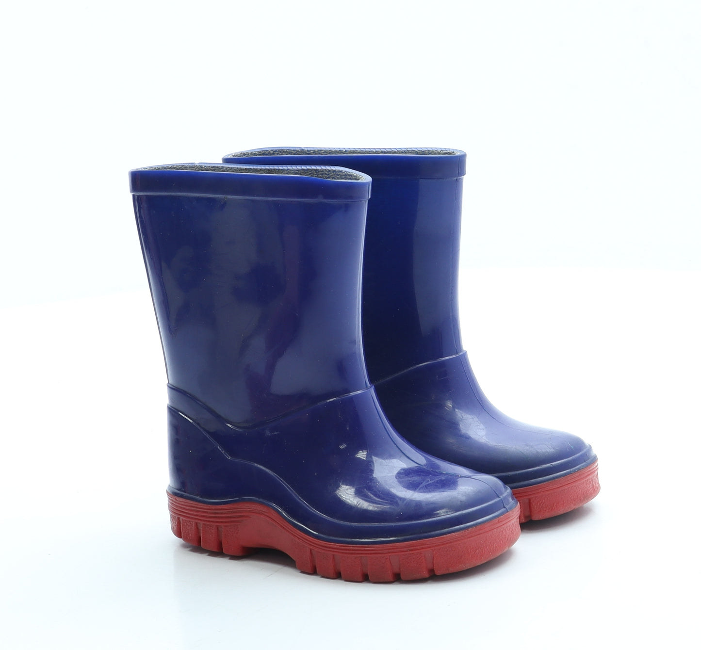 Preworn Boys Blue Rubber Wellies Boot UK 4
