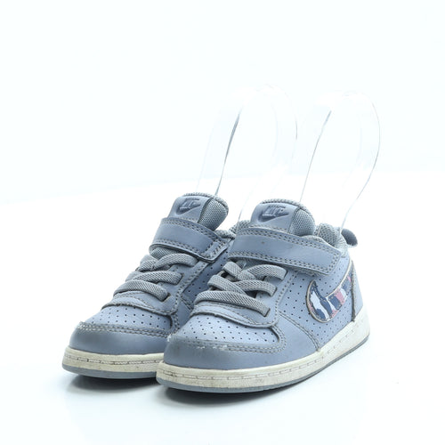 Nike Boys Blue Leather Trainer UK 5.5 22