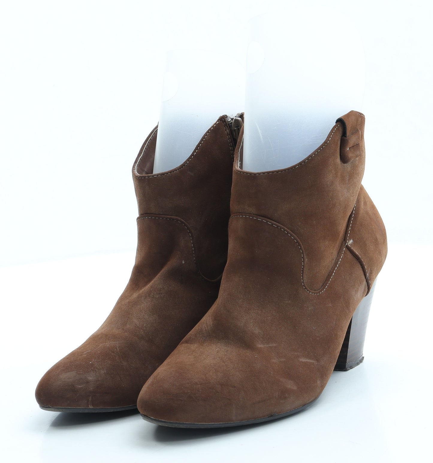 SOLE Womens Brown Suede Bootie Boot UK 6 39