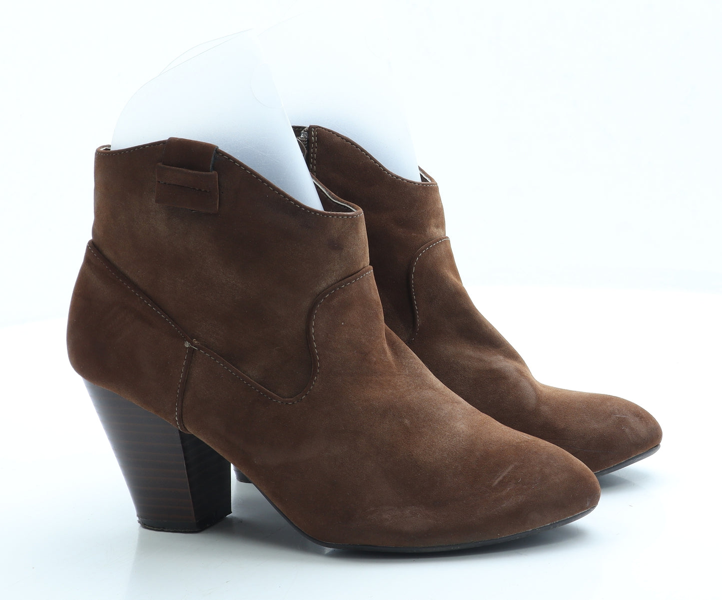 SOLE Womens Brown Suede Bootie Boot UK 6 39