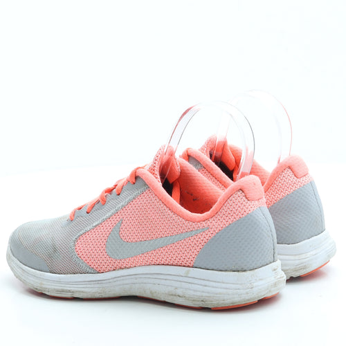 Nike Girls Grey Polyester Trainer UK 4 36.5