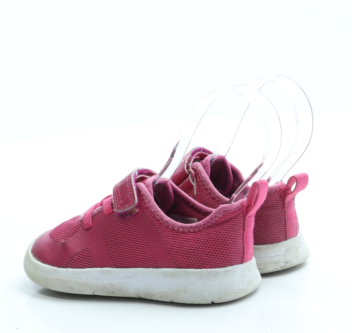 Clarks Girls Pink Polyester Trainer UK 7