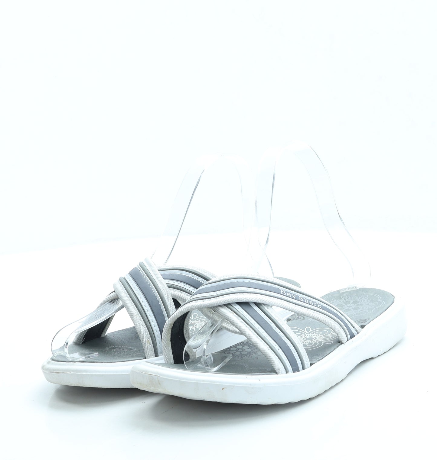 Sea Shark Womens Grey Polyester Slip On Sandal UK 6 39