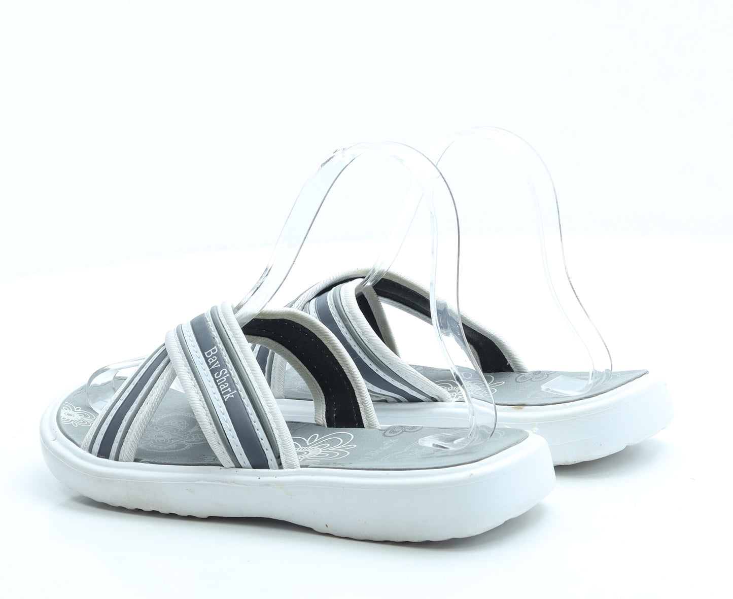 Sea Shark Womens Grey Polyester Slip On Sandal UK 6 39