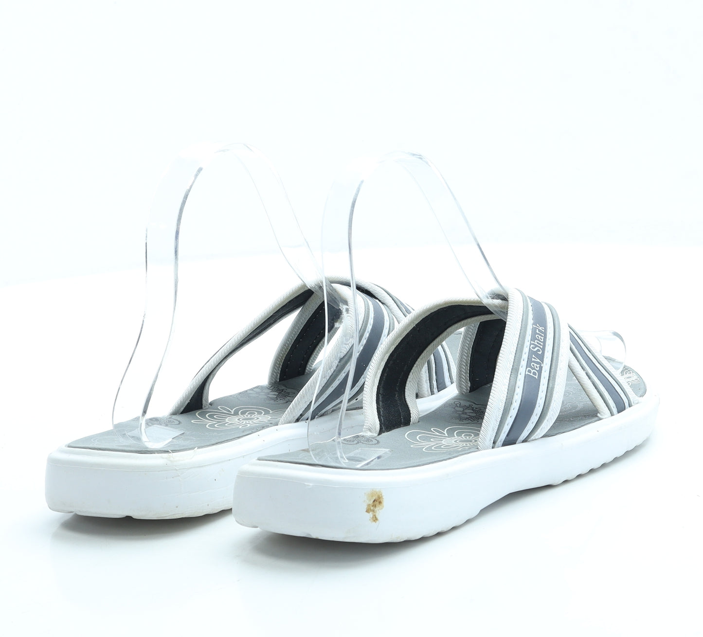 Sea Shark Womens Grey Polyester Slip On Sandal UK 6 39