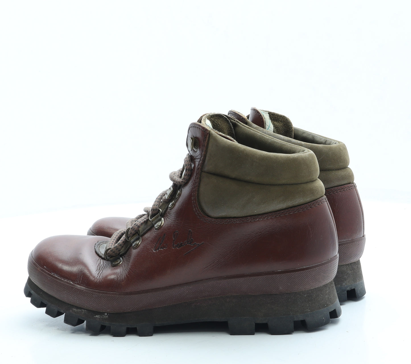 Chris Black Womens Brown Leather Combat Boot UK 5.5