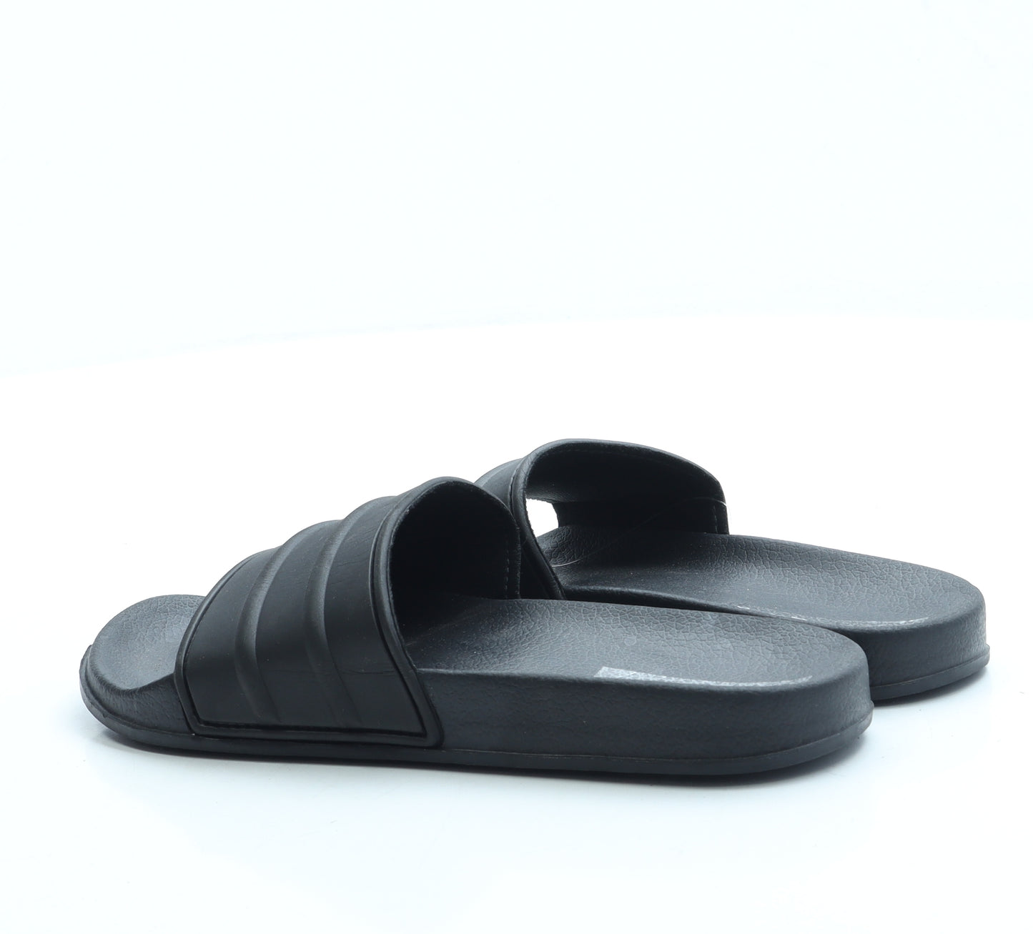 George Boys Black Rubber Slider Sandal UK 3 36