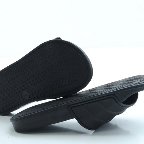 George Boys Black Rubber Slider Sandal UK 3 36