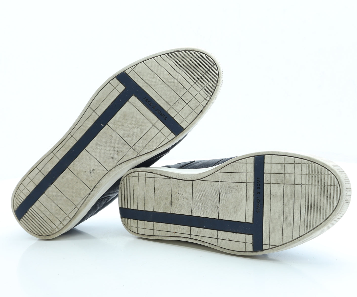 JACK & JONES Mens Blue Leather Trainer UK 11