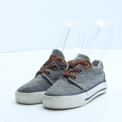 Primark Boys Grey Fabric Trainer Casual UK 5 22