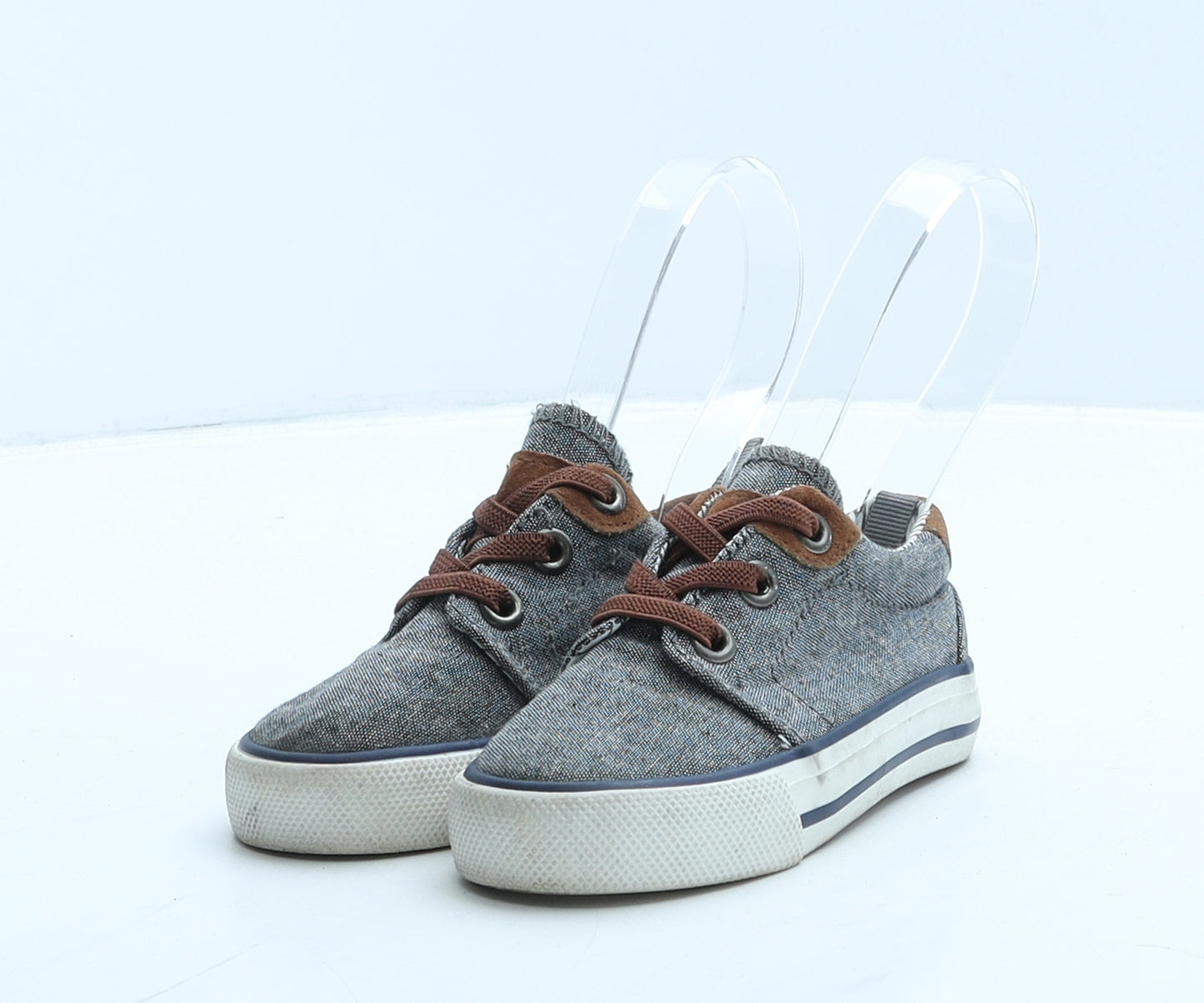 Primark Boys Grey Fabric Trainer Casual UK 5 22