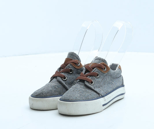 Primark Boys Grey Fabric Trainer Casual UK 5 22