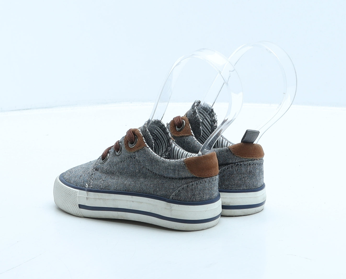 Primark Boys Grey Fabric Trainer Casual UK 5 22