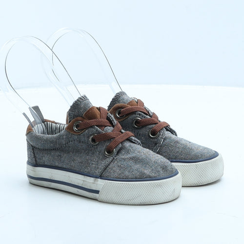 Primark Boys Grey Fabric Trainer Casual UK 5 22