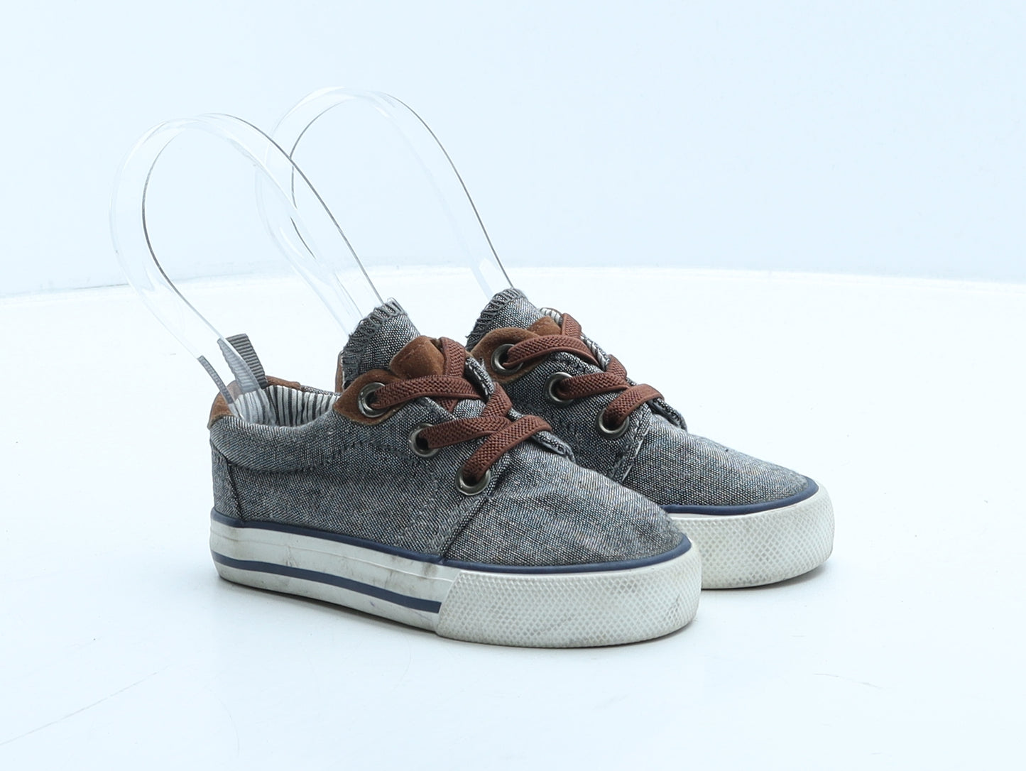 Primark Boys Grey Fabric Trainer Casual UK 5 22
