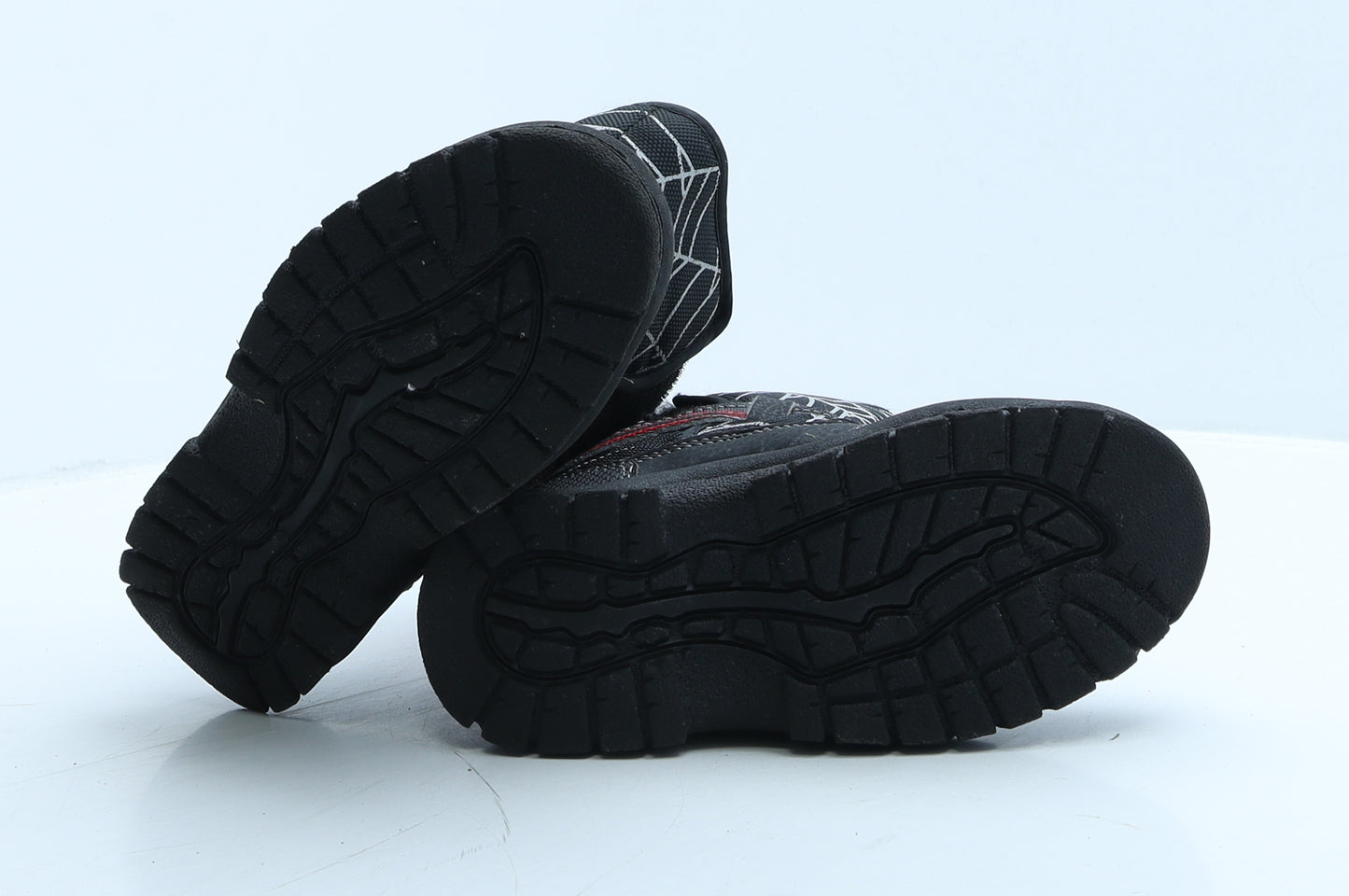 George Boys Black Geometric Leather Snow Boot Boot UK 13 - Spiderman
