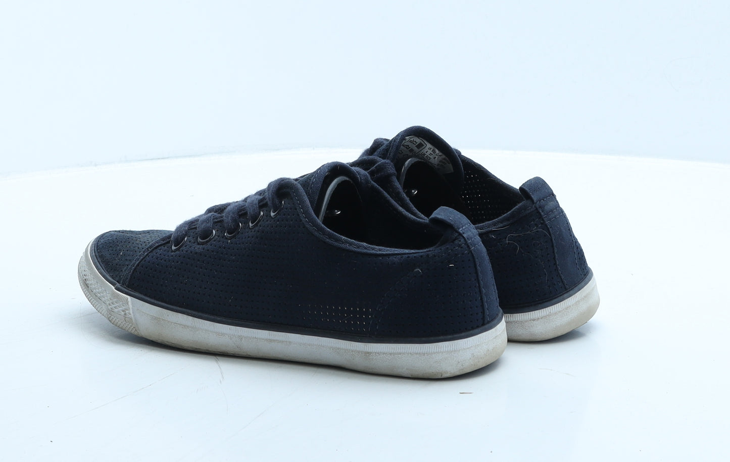 F&F Womens Blue Suede Trainer Casual UK 4 37