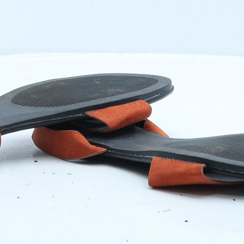 Pep&Co Womens Orange Leather Slingback Flat UK 6