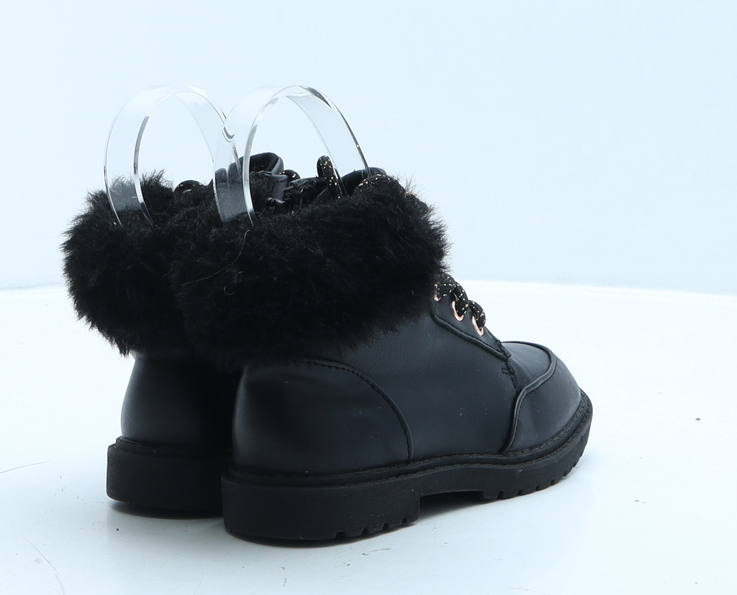 Boot Collection Girls Black Leather Biker Boot UK 9 27