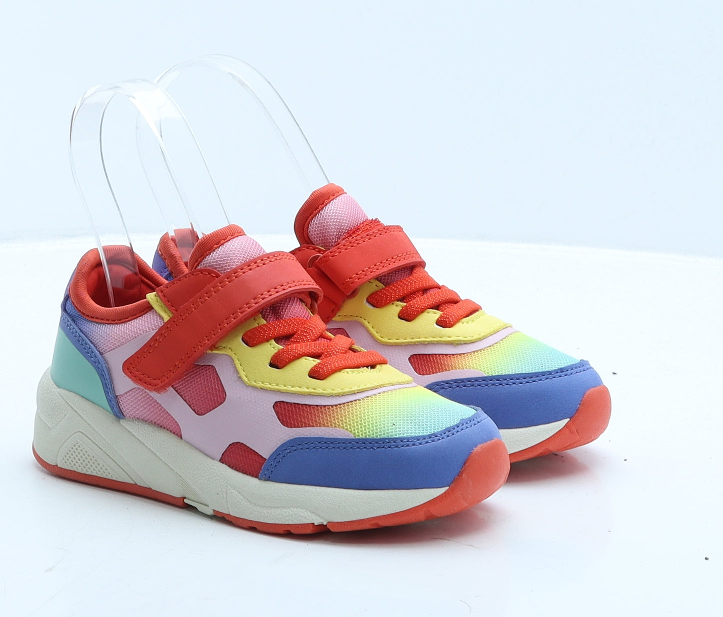 Marks and Spencer Girls Multicoloured Colourblock Polyester Trainer UK 11 29