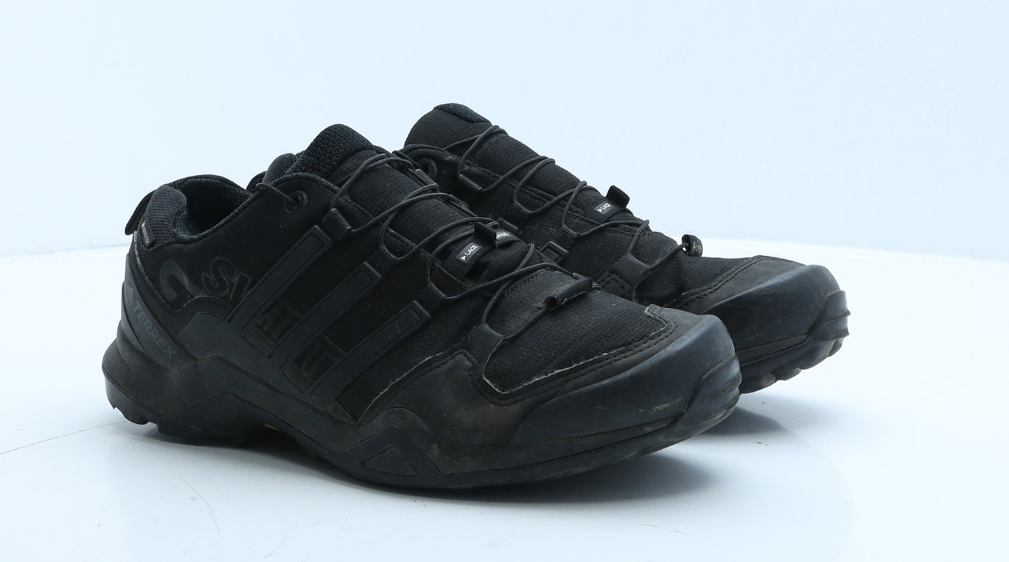 adidas Mens Black Geometric Leather Trainer UK 7.5 41.5 - Terrex