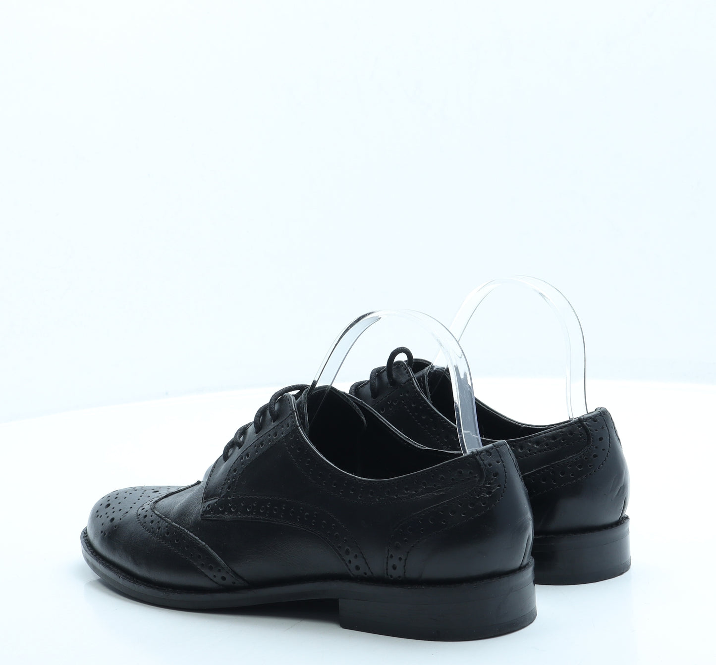 ASOS Womens Black Leather Flat UK 6 - Brogue style