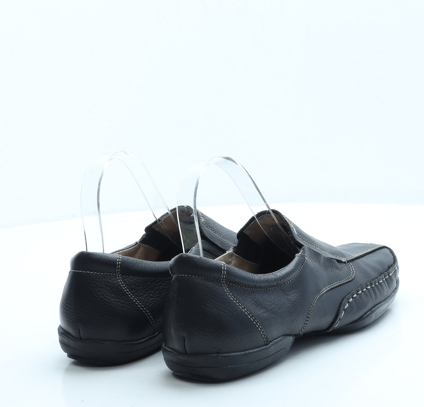 Wisconsin Womens Black Leather Loafer Flat UK 6 39