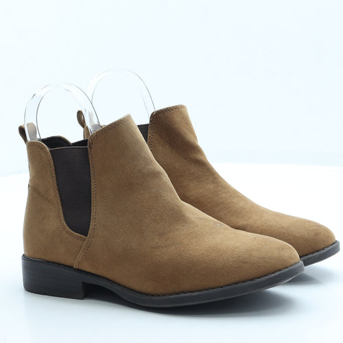 Primark Womens Brown Suede Chelsea Boot UK 4 37 US 6