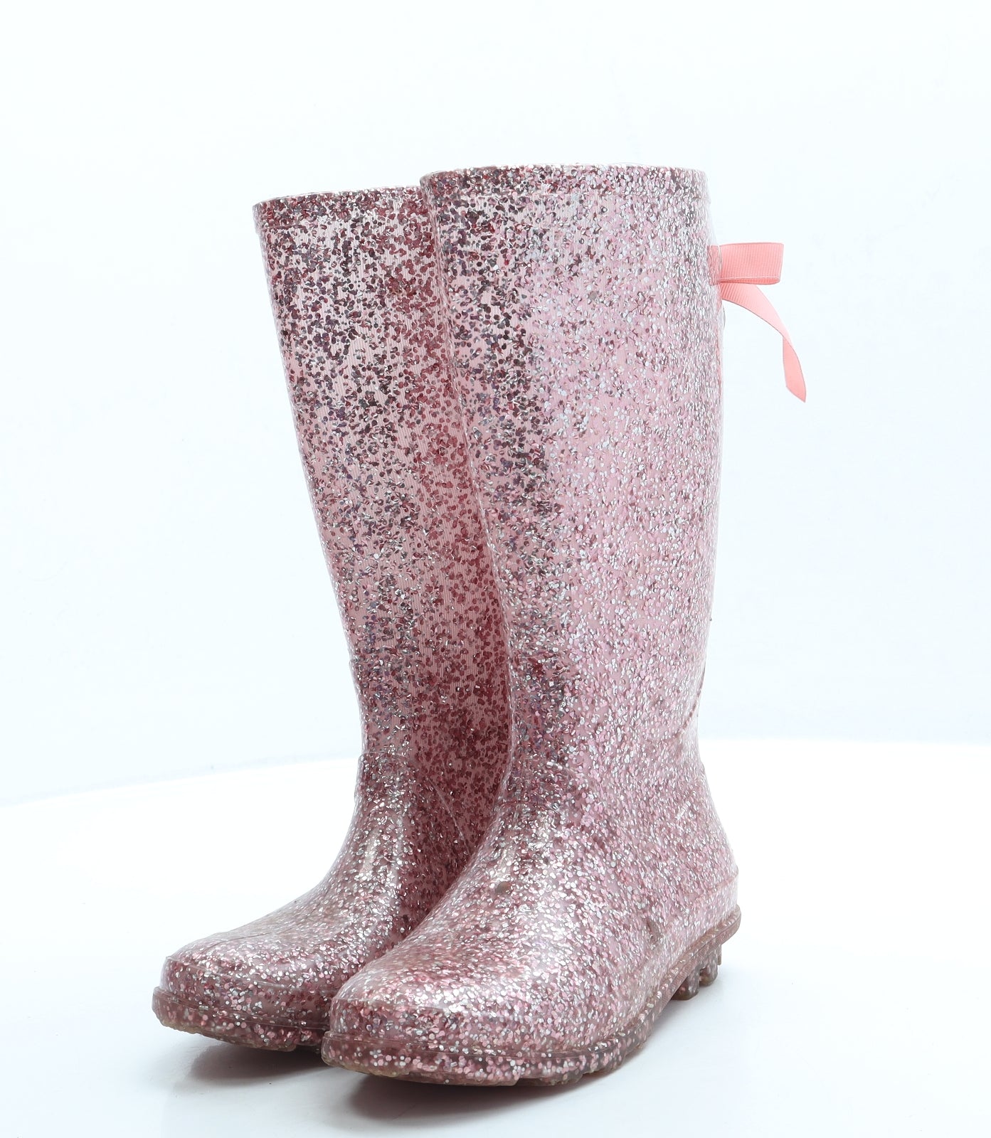 Preworn Girls Pink Rubber Wellies Boot UK 12