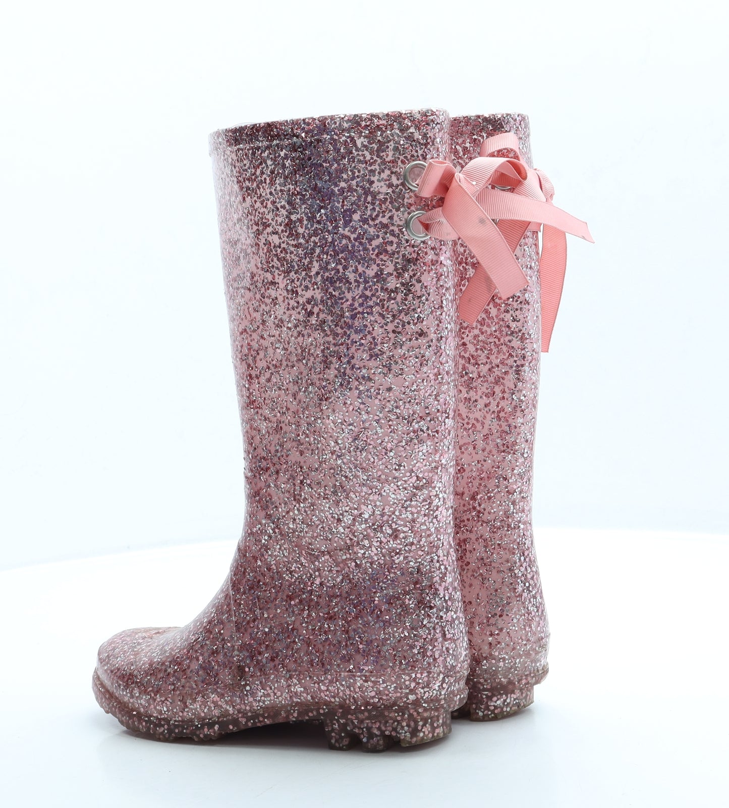 Preworn Girls Pink Rubber Wellies Boot UK 12