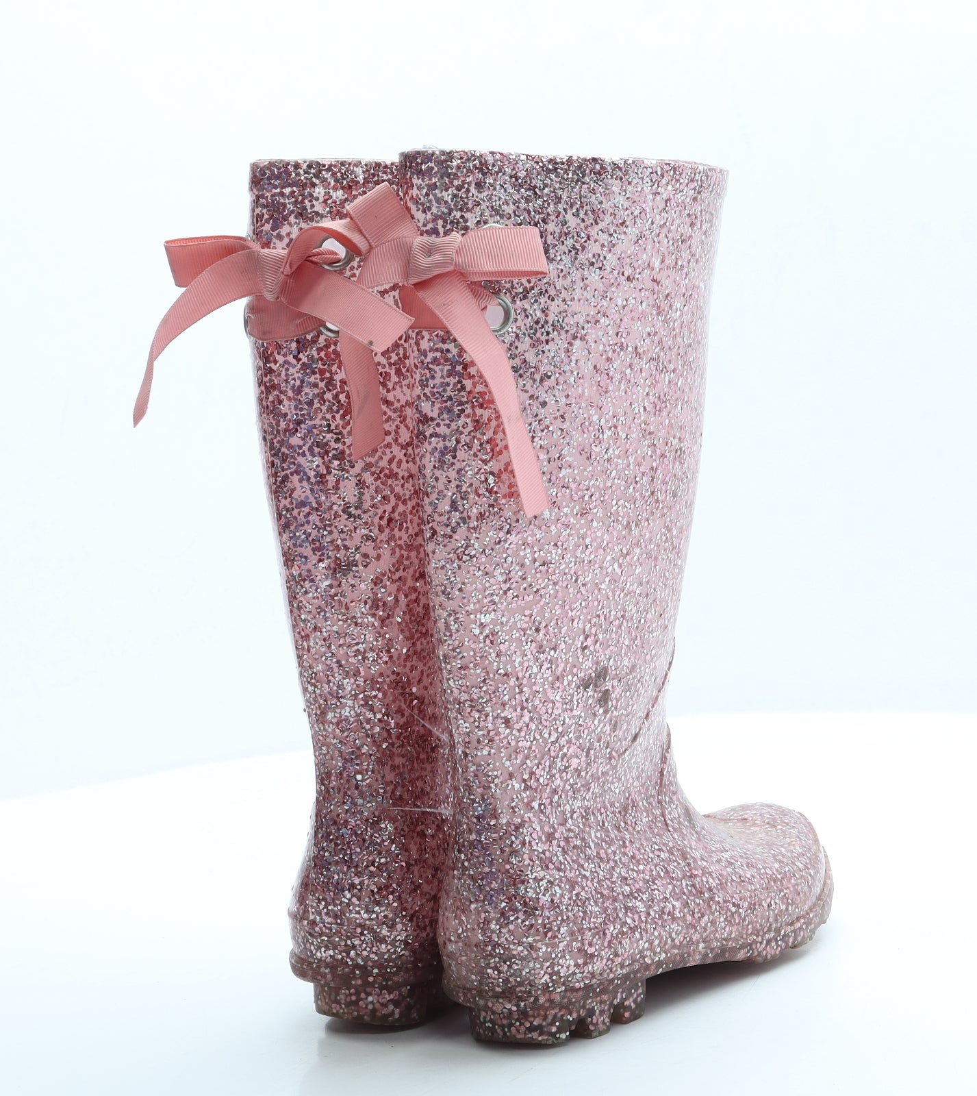 Preworn Girls Pink Rubber Wellies Boot UK 12