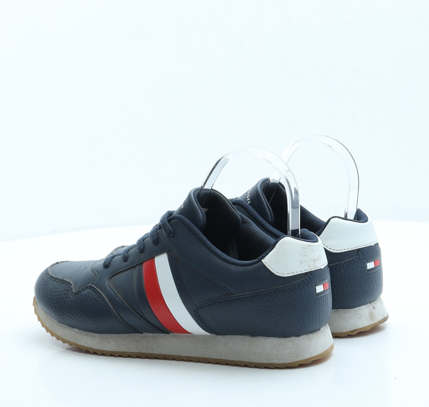 Tommy Hilfiger Womens Blue Leather Trainer UK 6 39