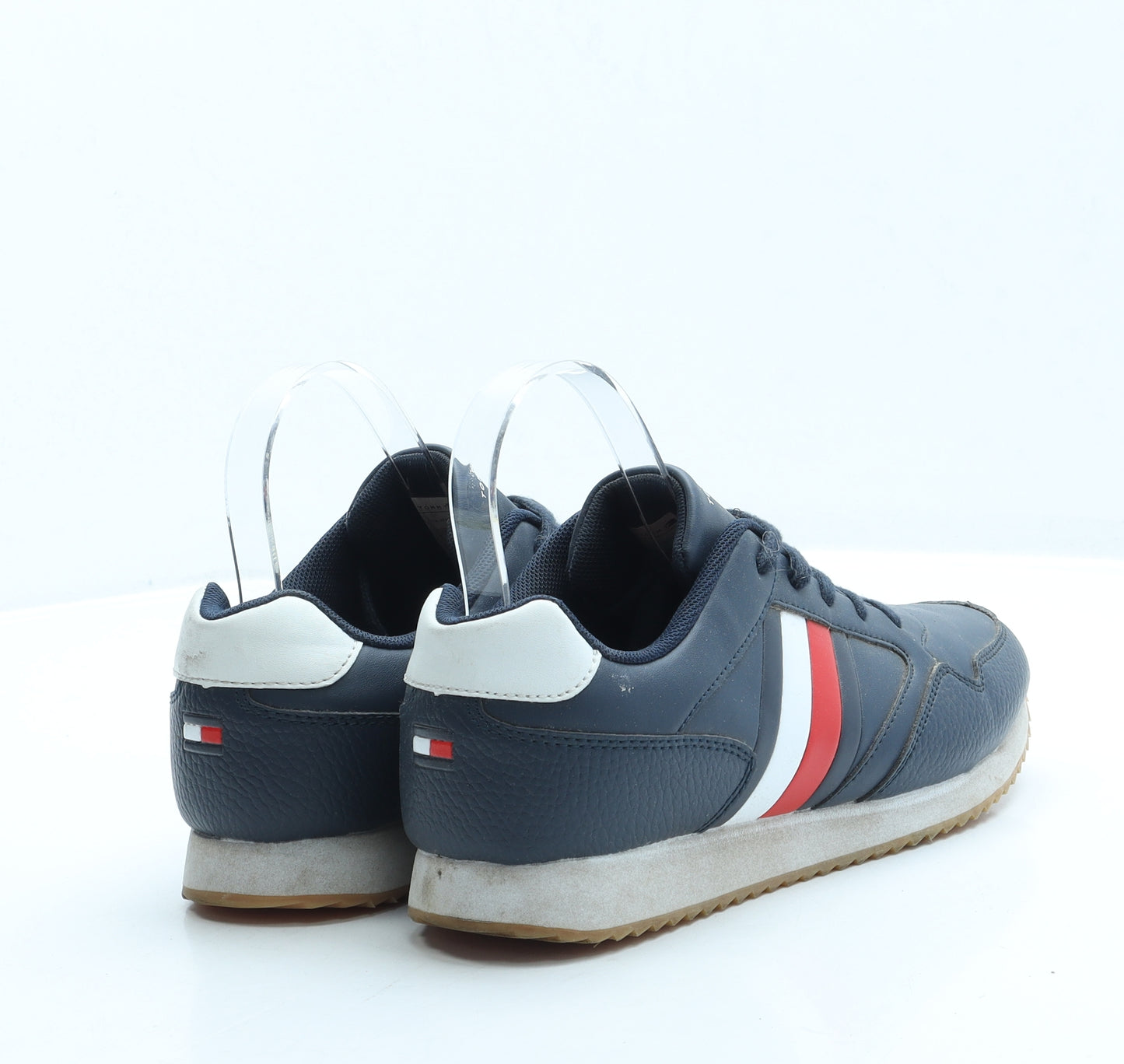 Tommy Hilfiger Womens Blue Leather Trainer UK 6 39