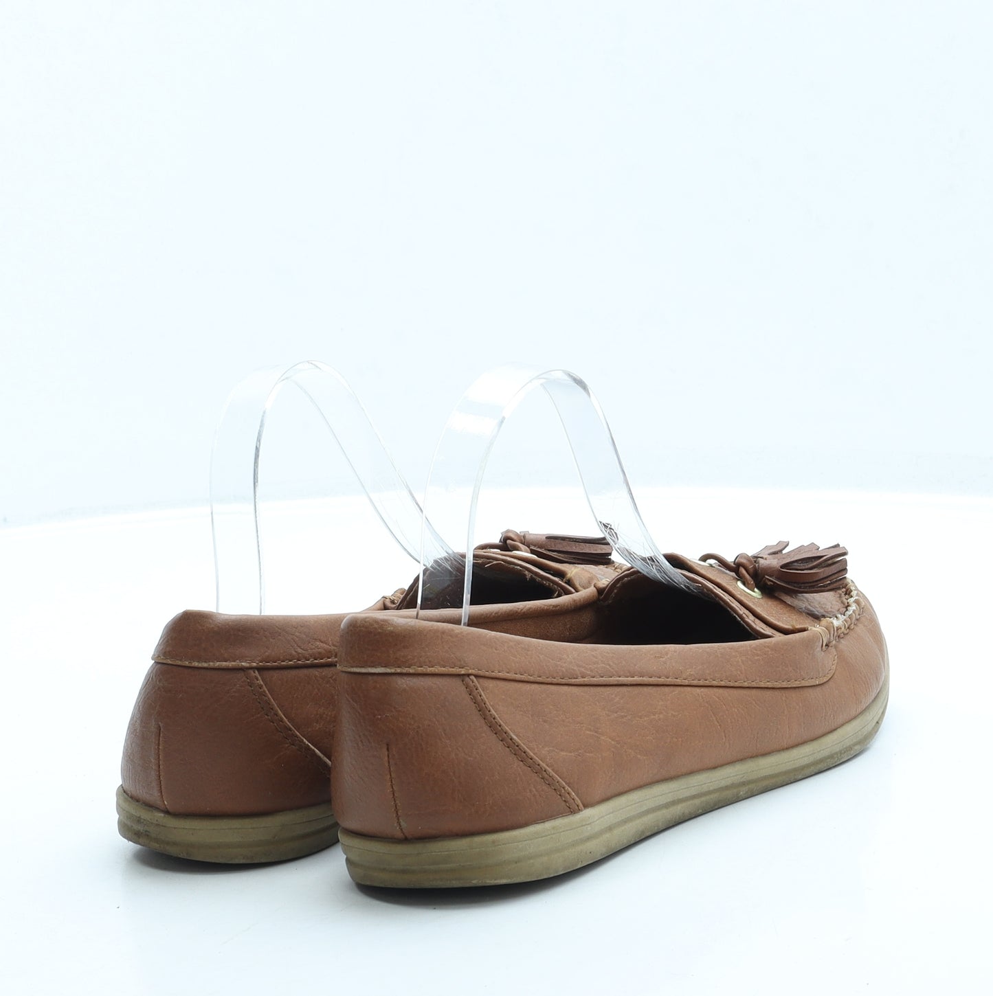 Roberto Vianni Womens Brown Leather Loafer Flat UK 6 39
