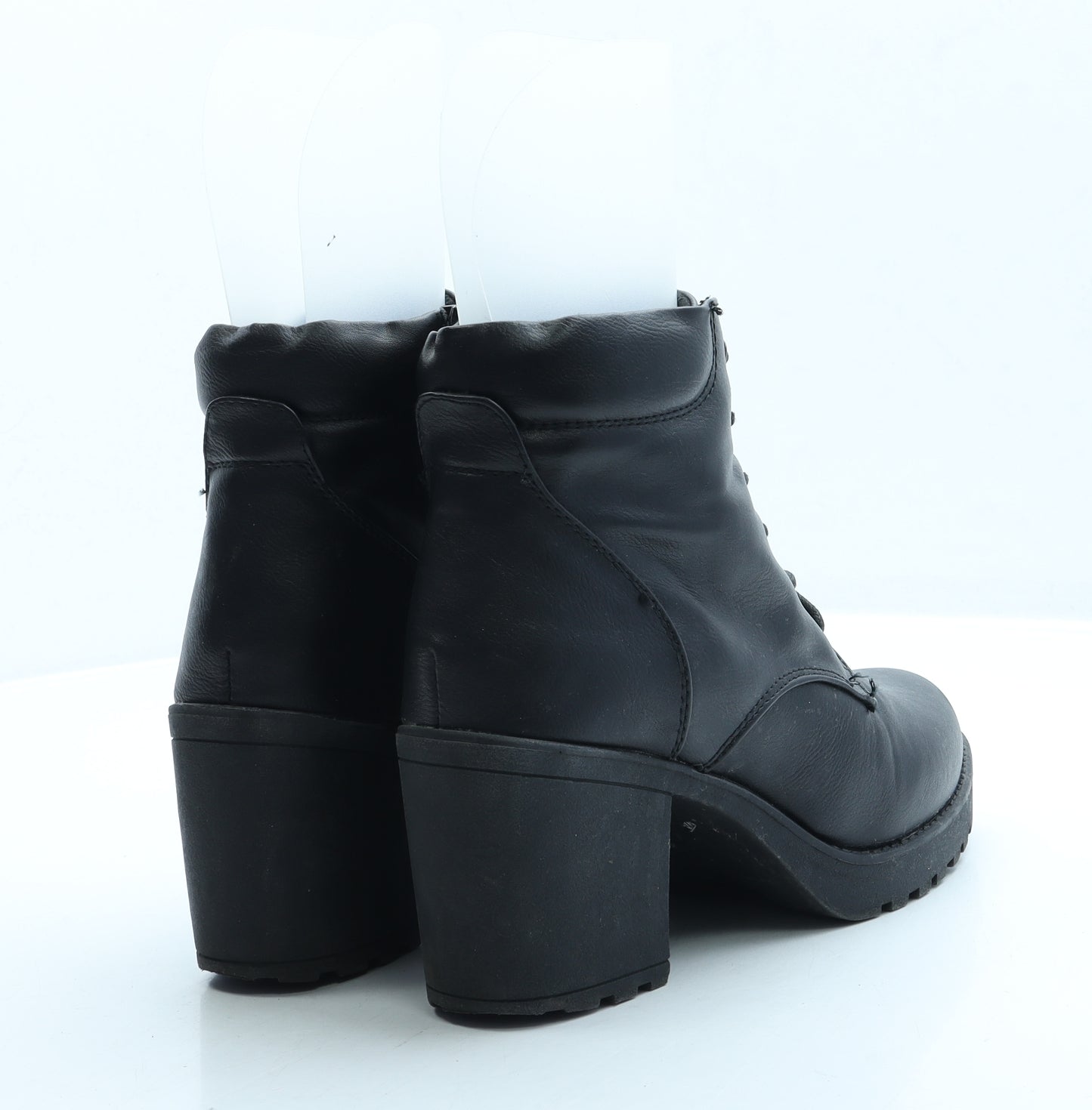 Depeche Womens Black Leather Bootie Boot UK 7 40