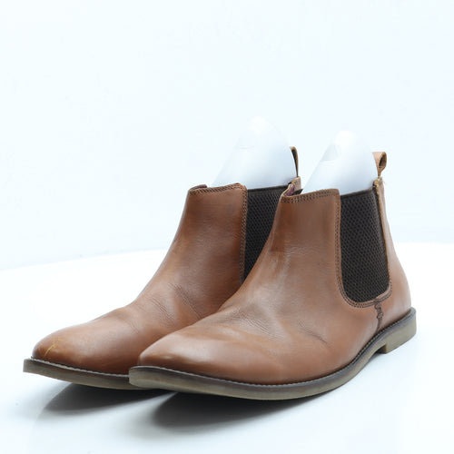Preworn Mens Brown Leather Chelsea Boot UK 9