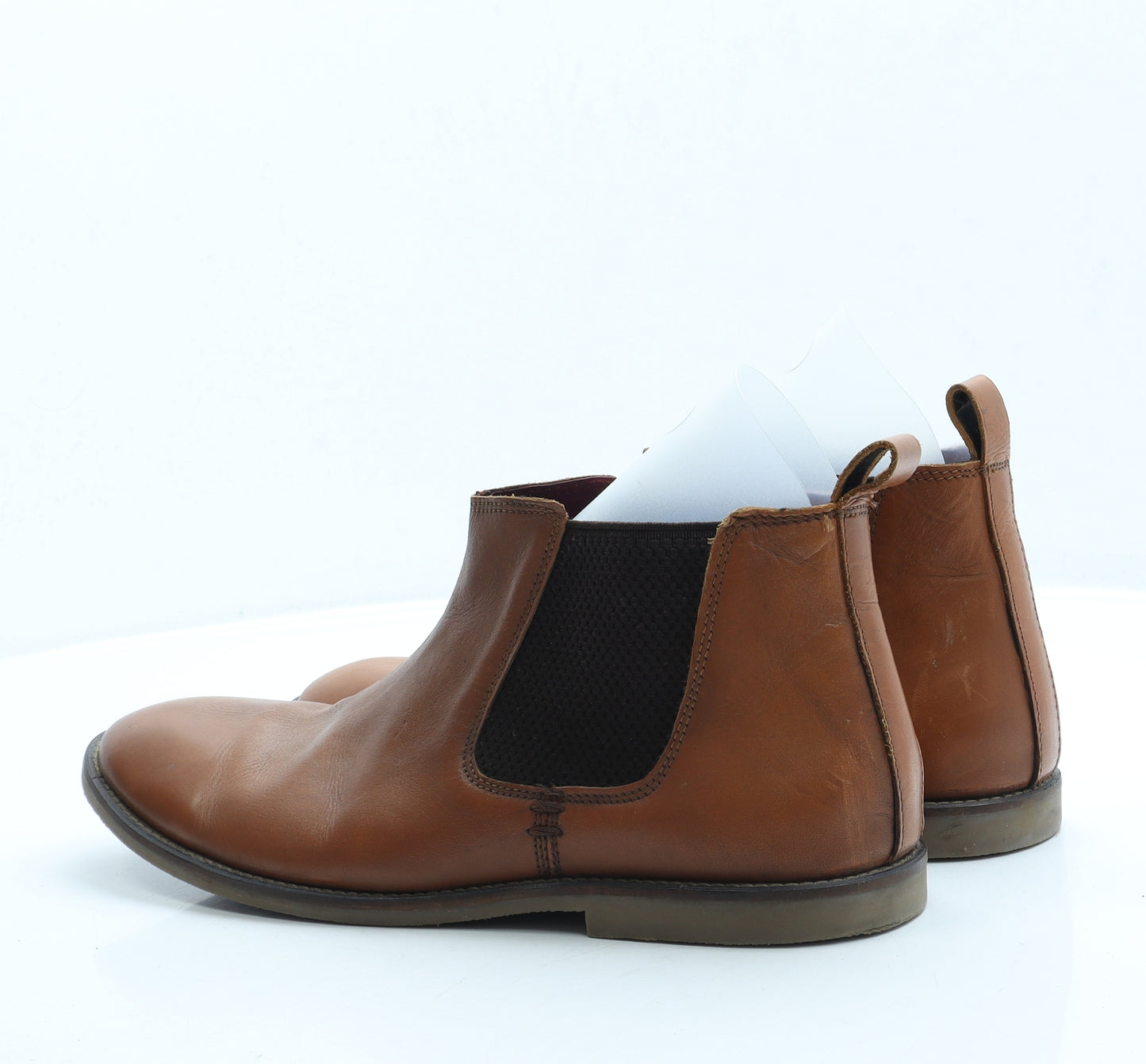 Preworn Mens Brown Leather Chelsea Boot UK 9