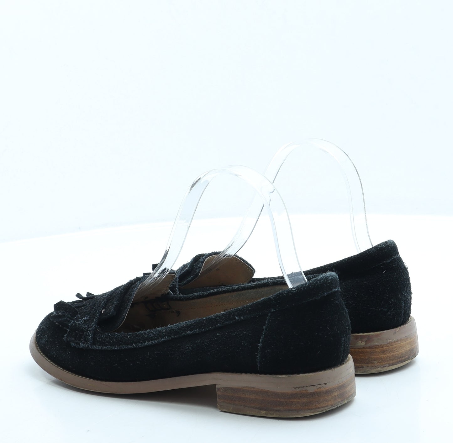 Topshop Womens Black Suede Loafer Flat UK 5 38