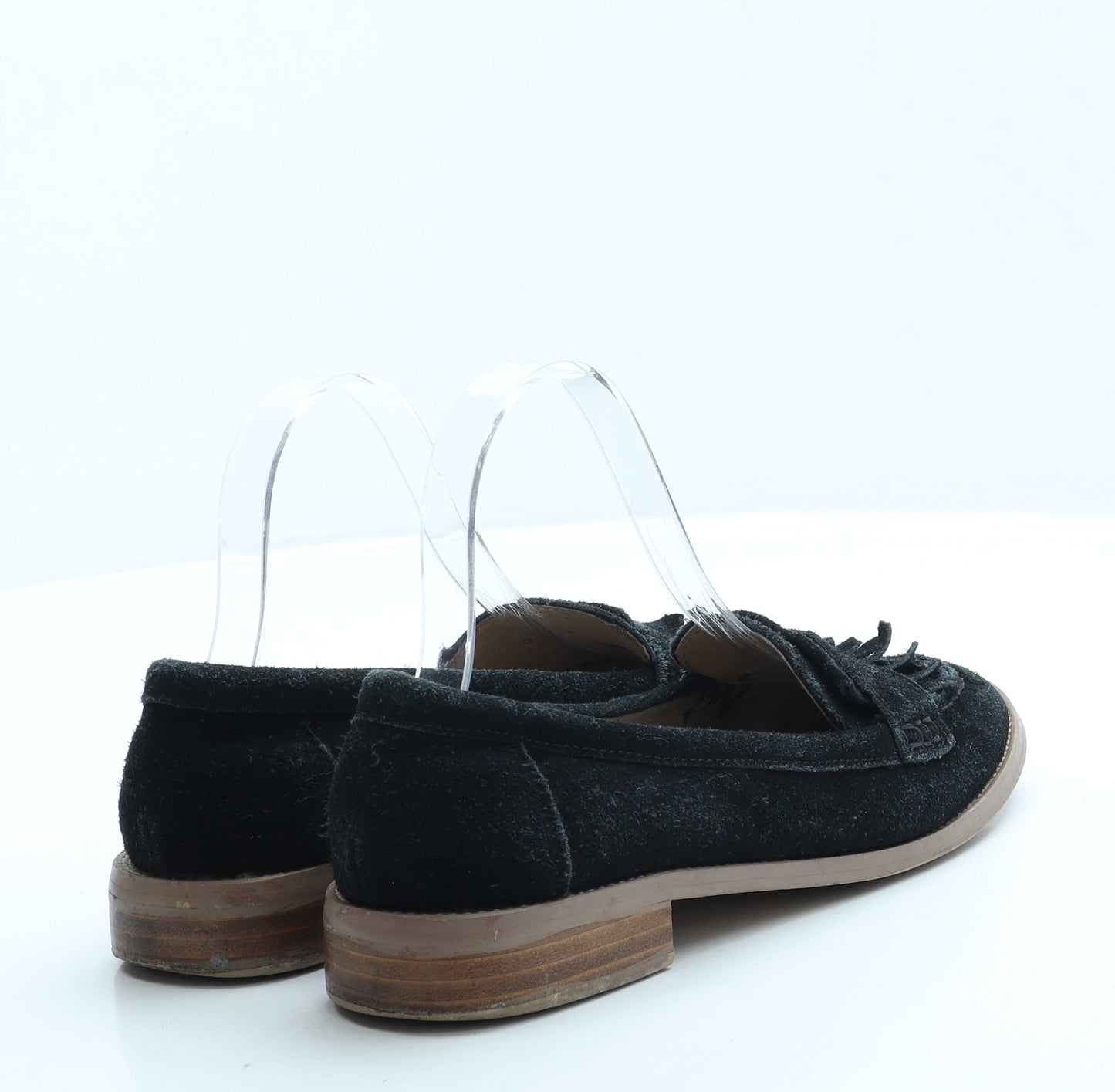 Topshop Womens Black Suede Loafer Flat UK 5 38