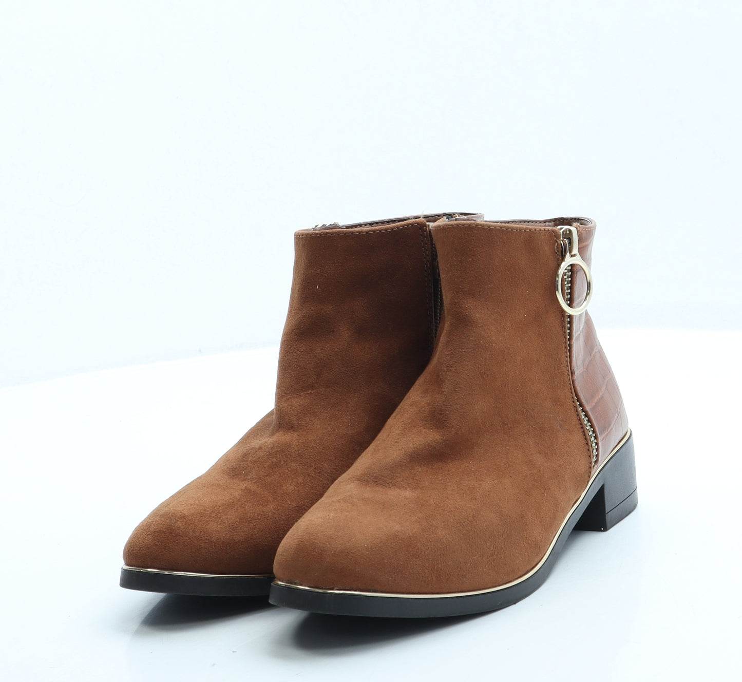 Primark Womens Brown Suede Chelsea Boot UK 4 37
