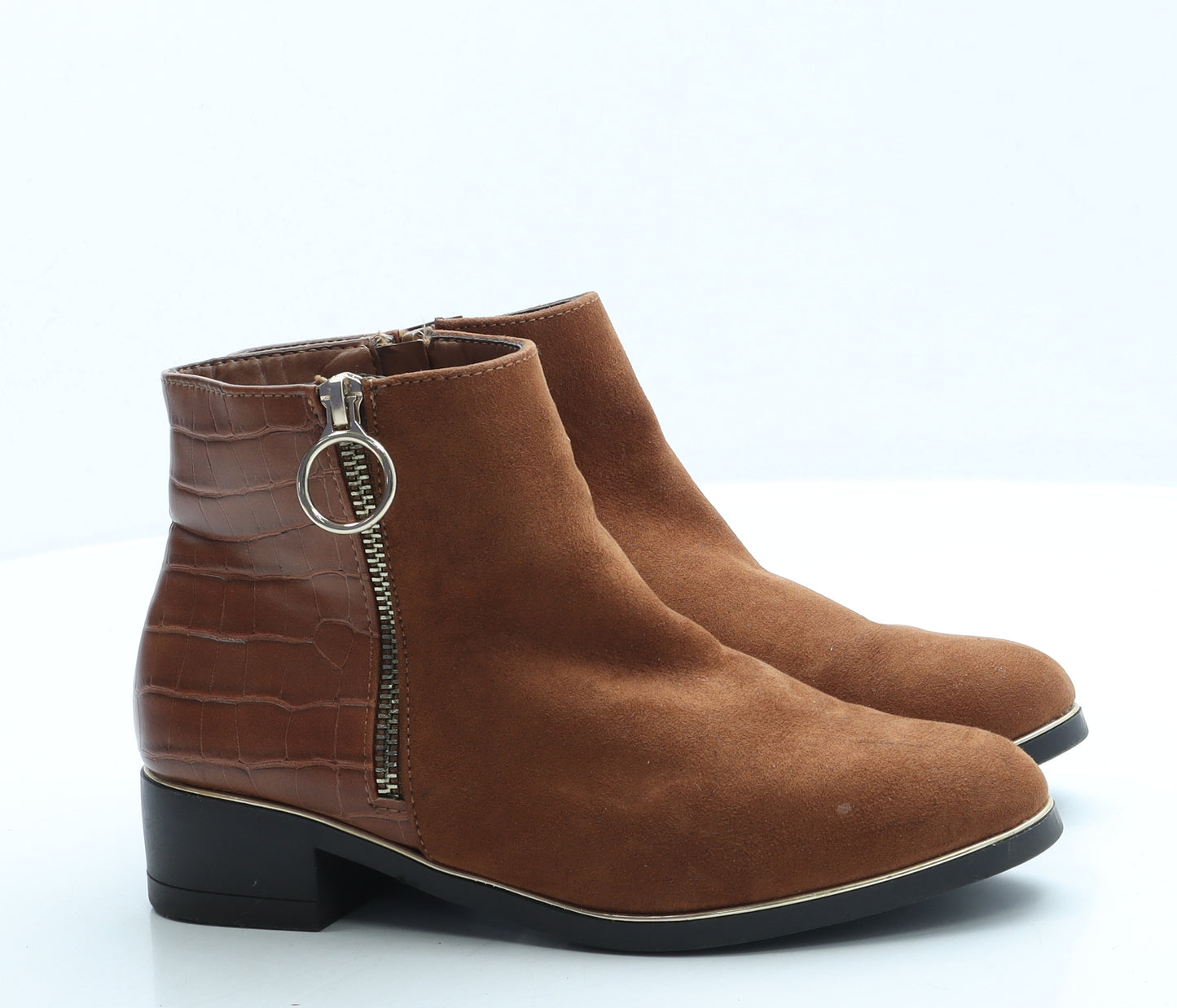Primark Womens Brown Suede Chelsea Boot UK 4 37