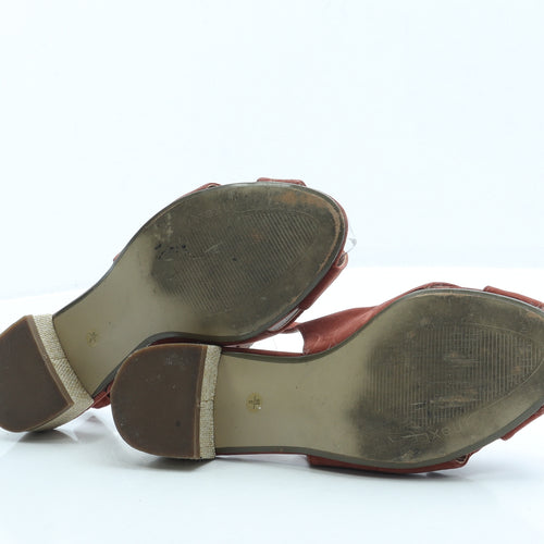 Preworn Womens Brown Suede Slingback Flat UK 5 38