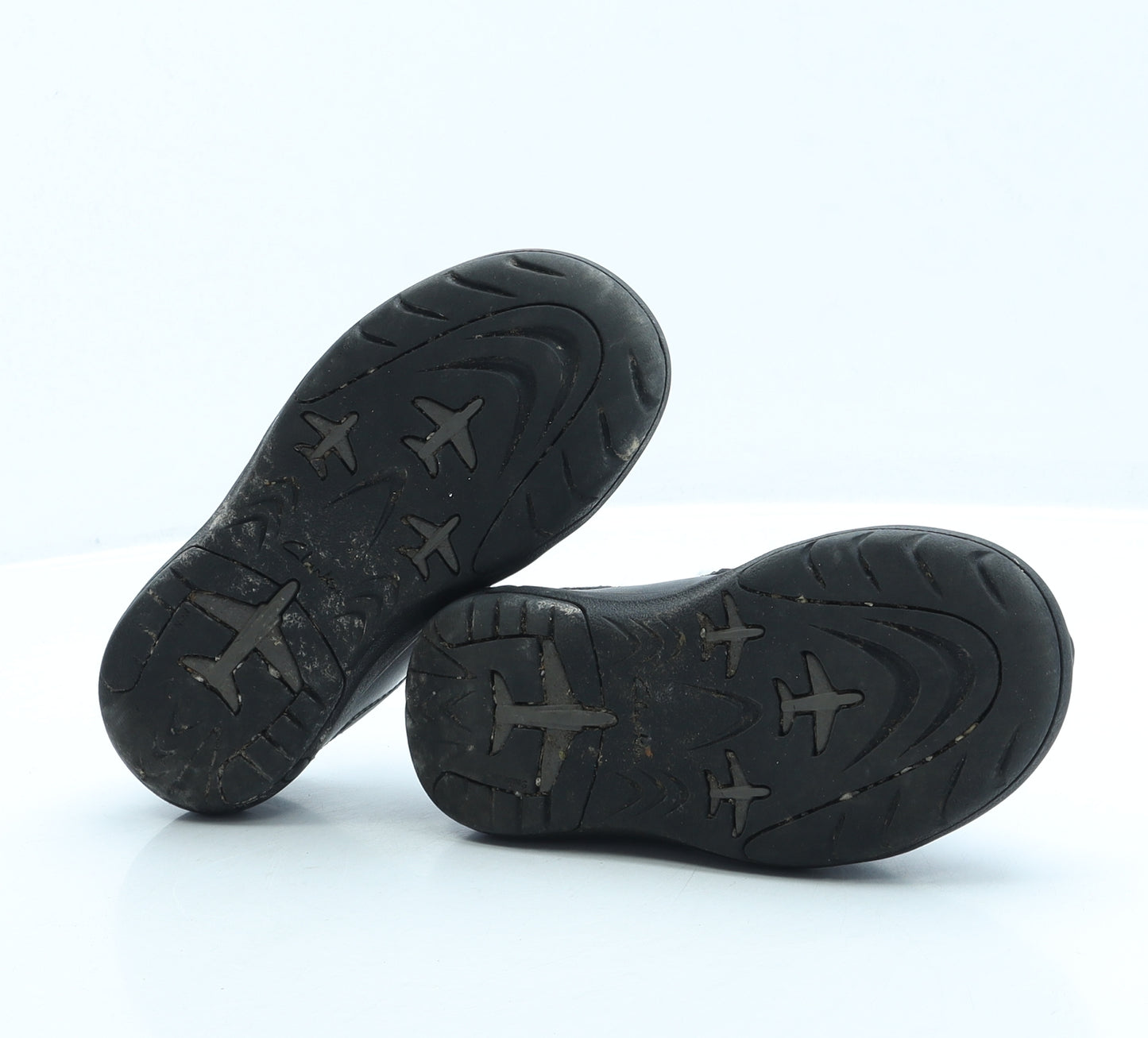 Clarks Boys Black Leather Trainer UK 10.5 - Jets