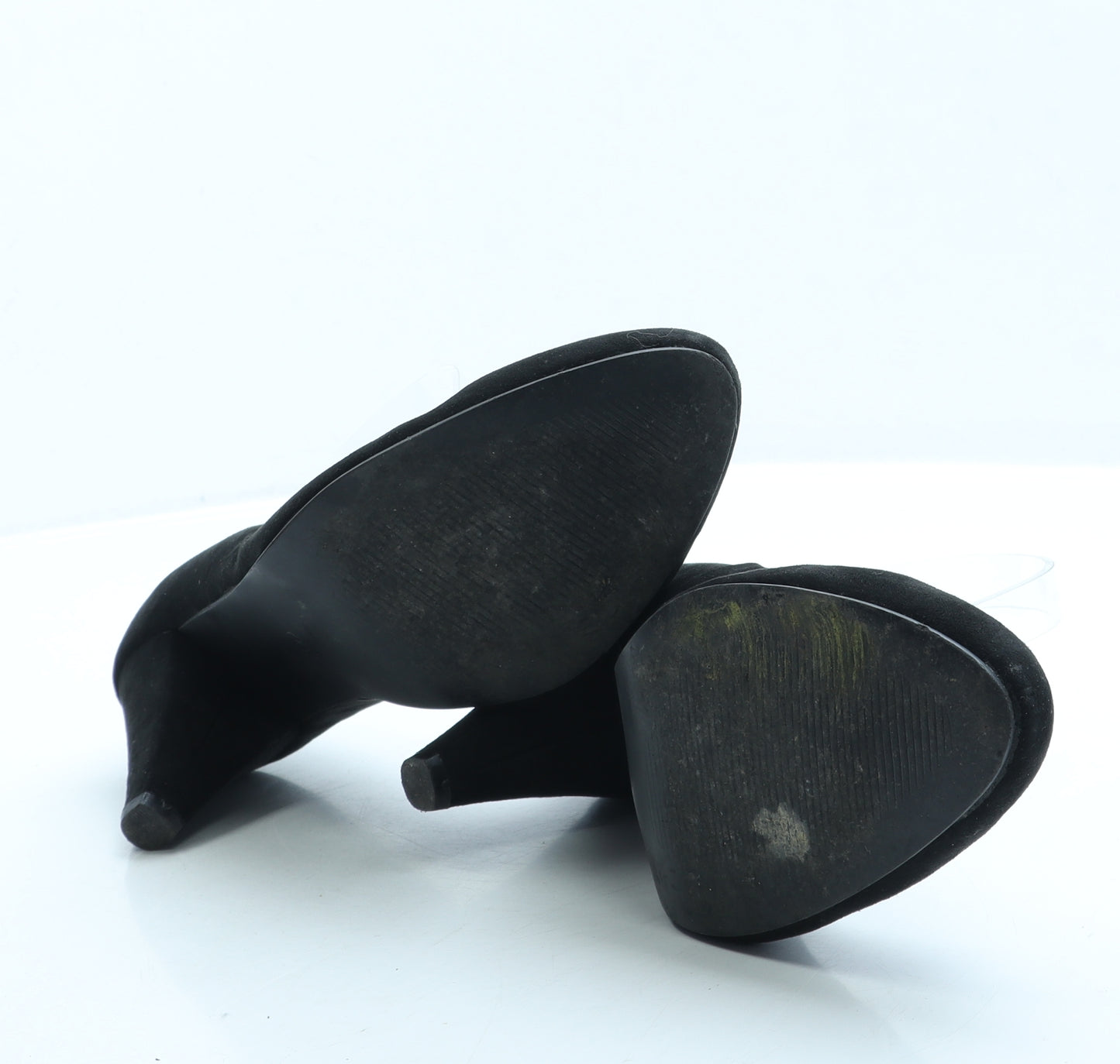 Peacocks Womens Black Suede Court Heel UK 6