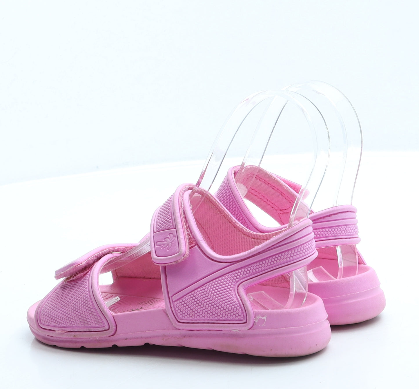 Preworn Girls Pink Rubber Strappy Sandal UK 11