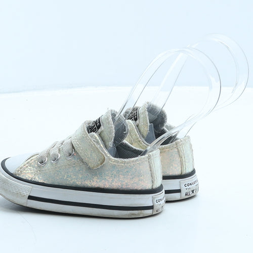 Converse Girls Ivory Vinyl Trainer UK 4 20