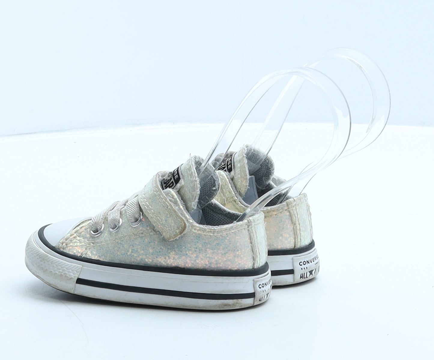 Converse Girls Ivory Vinyl Trainer UK 4 20