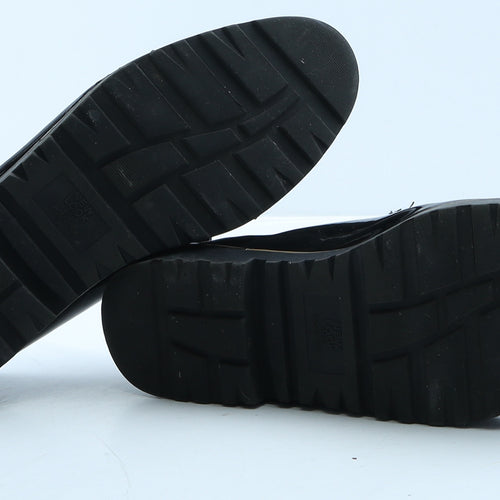 New Look Womens Black Vinyl Loafer Flat UK 6 39
